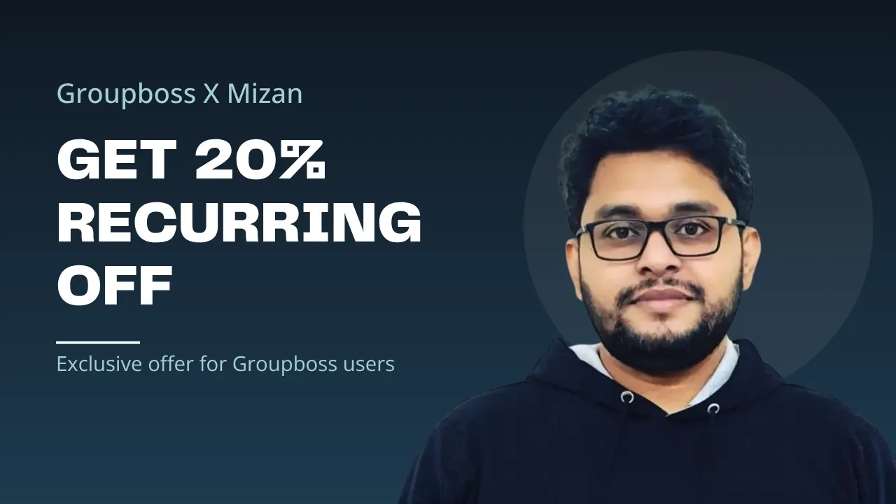 Get 20% off with Mizanur Rahman Mizan
